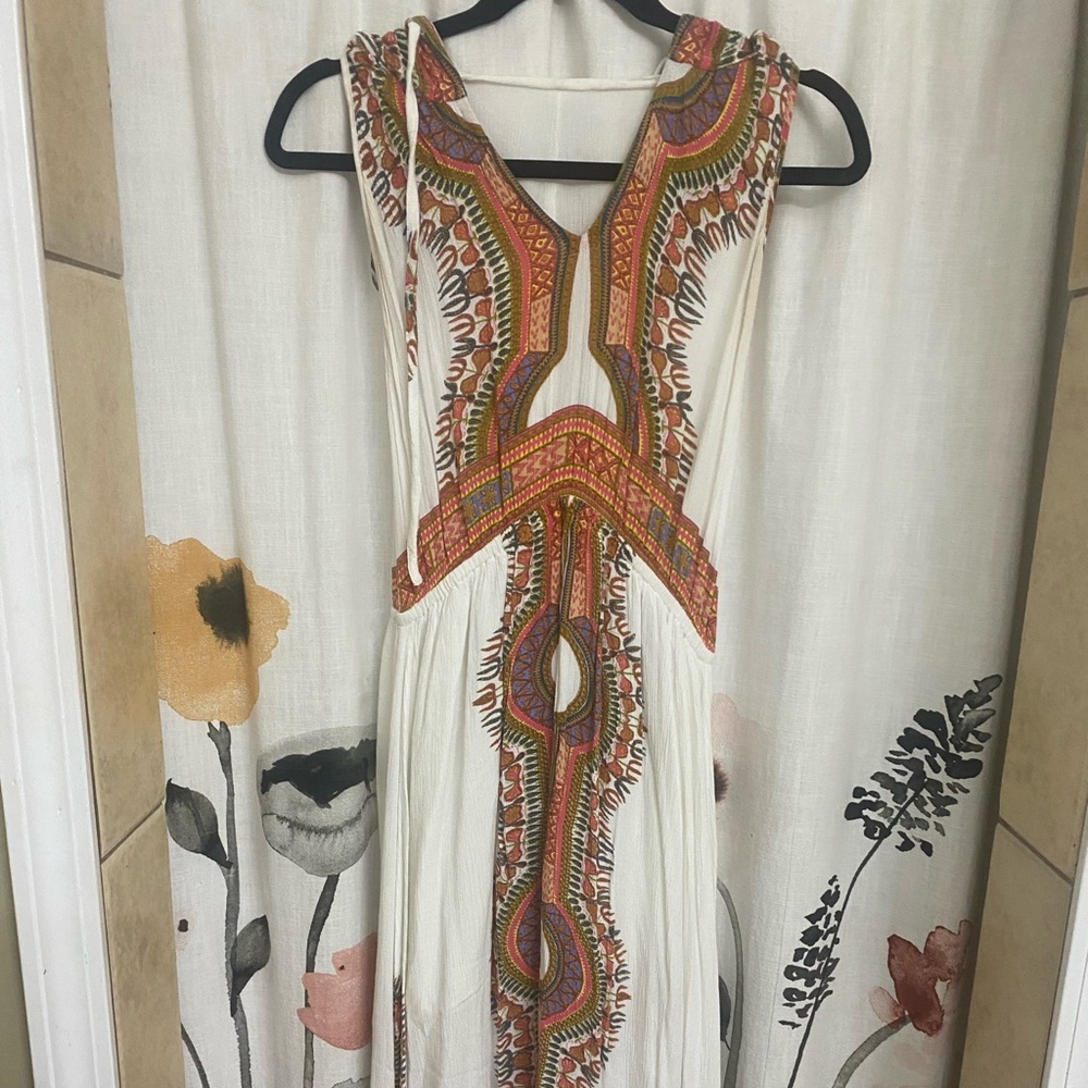 Boho dress with hood